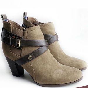 Tommy Hilfiger Taupe Multi Fabric Silvia Heels